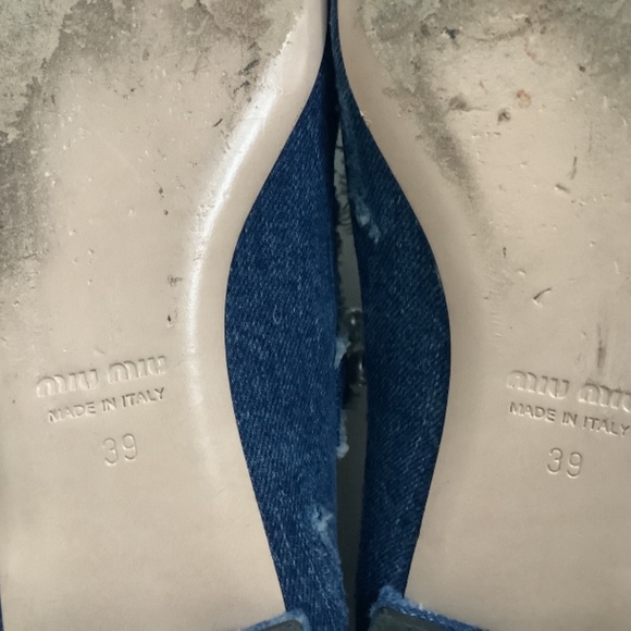 MIU MIU denim shoes with pearls, size 39 - Picture 3 of 10